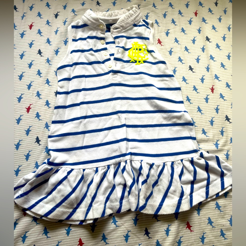 Ralph Lauren Tank Dress w/ Ruffled collar 18 months